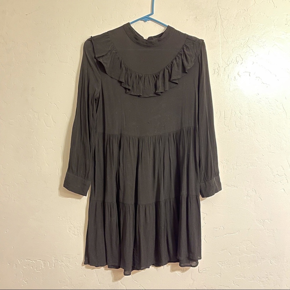 Black Zara Mockneck Dress